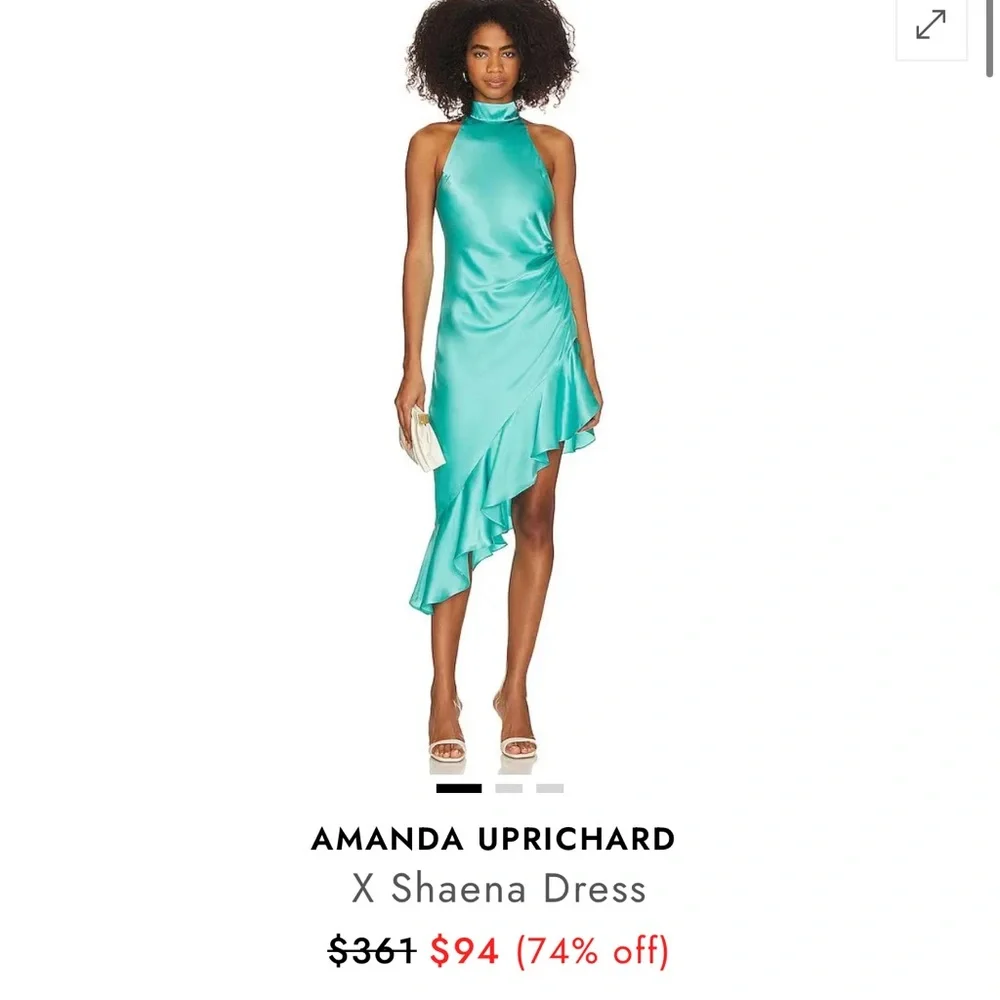 Amanda Uprichard Shaena Silk Halter Dress - Picture 3 of 8